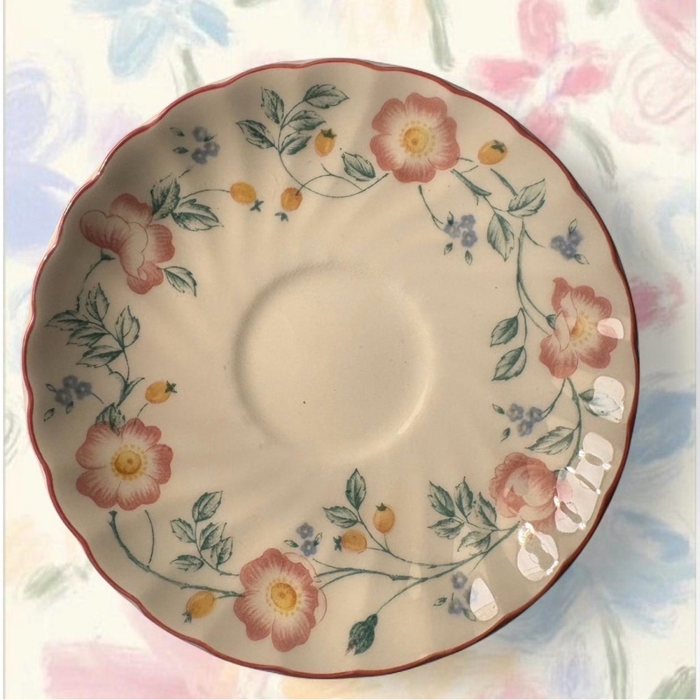 Vintage Floral Patterned Saucer